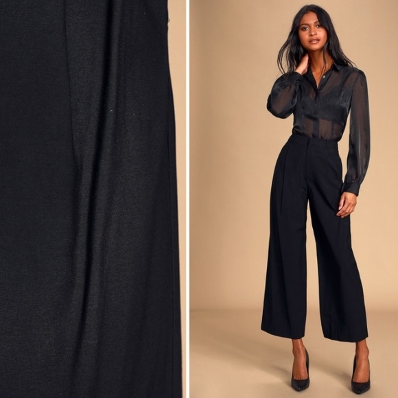 Lulus Pants - LULUS Y2K Chic Wide Leg Business Casual Vacation Pleated High Waisted Trousers